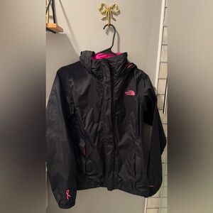 The North Face Black Jacket with Pink Accents